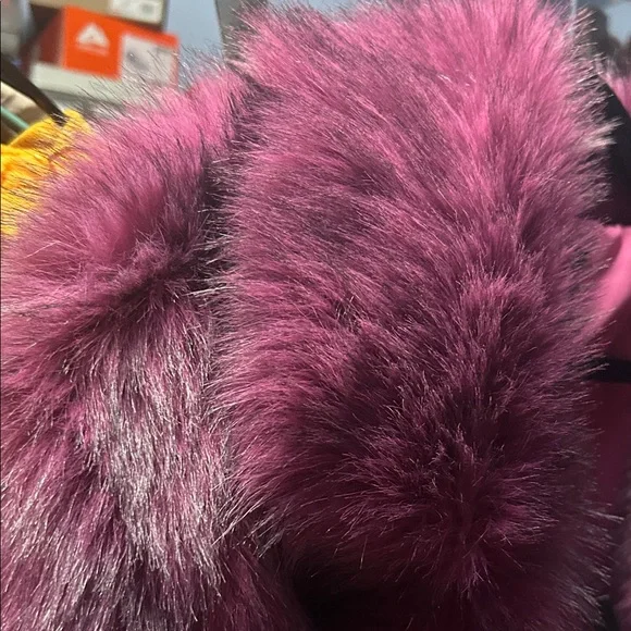 Fashion Nova Faux Fur Teddy Coat in Plum Purple - Picture 4 of 6